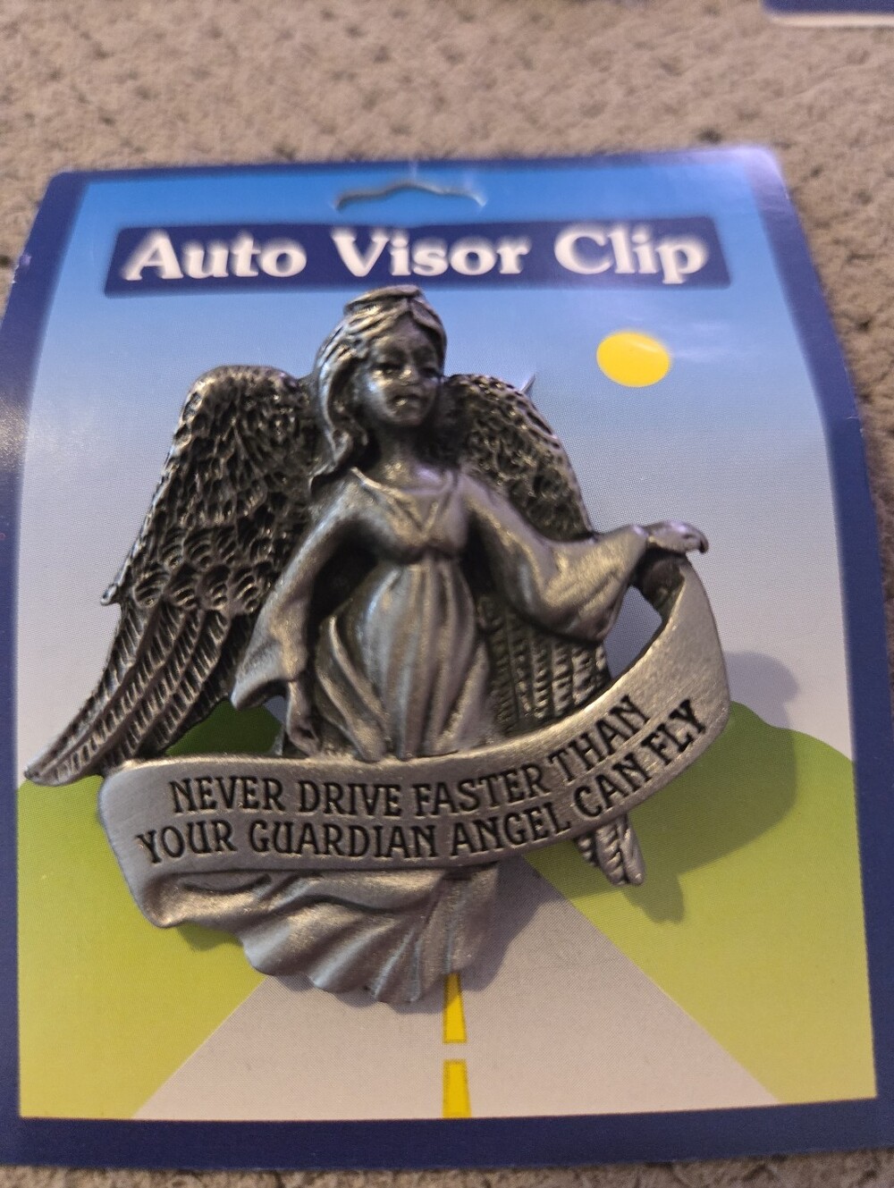 New Guardian Angel Visor Clip Car Sun Visor Accessories Medal Bless Driving Safe